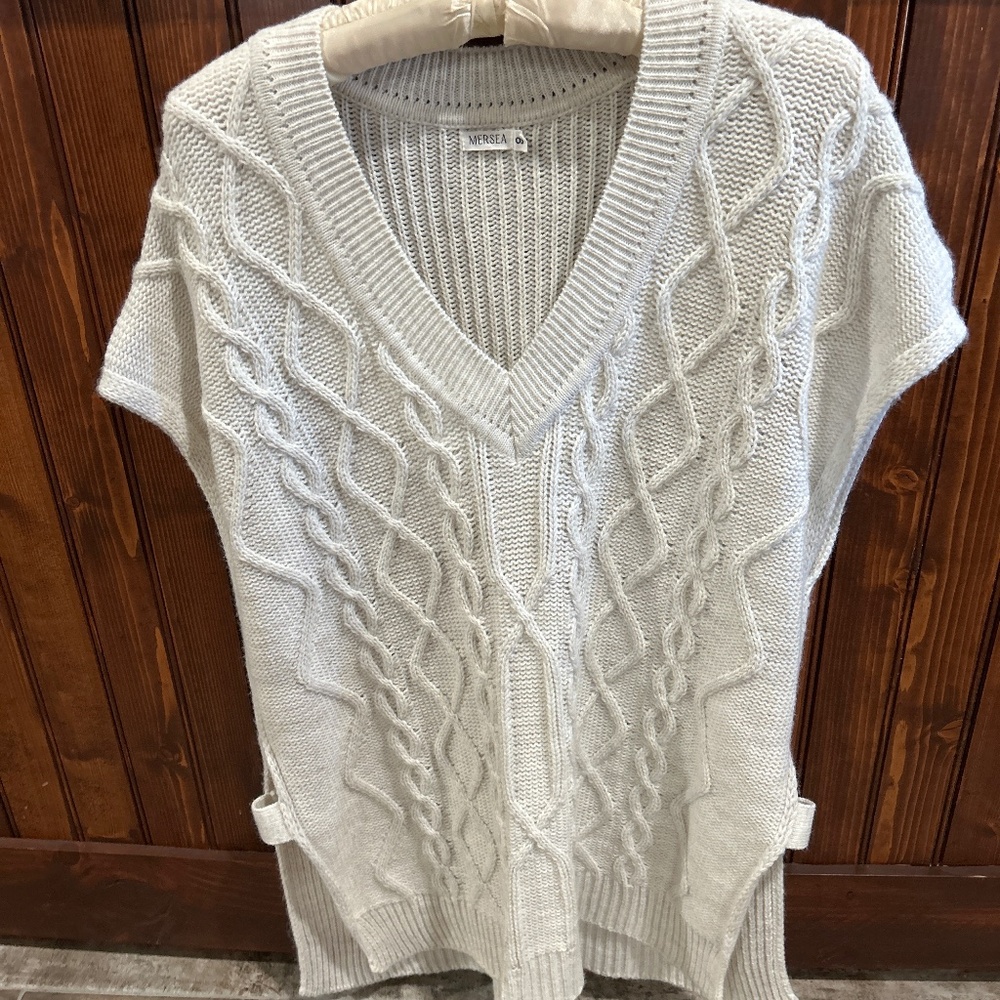 Mersea cream sweater vest